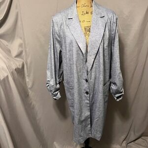 Lane Bryant Linen Blend Blazer Jacket Long Sleeve Plus Size‎ 26